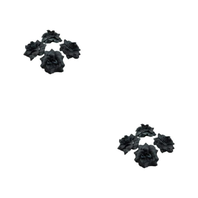 Decodeary 50pieces Low Maintenance Soft Texture Fabric For Albums And Decorations Realistic Appearance Fiber Wide Application Black 4.5cm 2Set