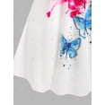 thumbnail image 4 of Talla grande Hombro frío Floral Butterfly Tee Rosegal Camisetas tallas grandes, 4 of 5