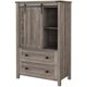 thumbnail image 1 of Qinaqin 5 Drawers Dresser Para Bedroom Estilo Granja Tall Chest De Con Sliding Barn Door Almacenamiento Organizador Ajustable Estanterías Living Room Hallway Cocina, 1 of 7