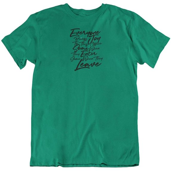 Make Your Mark Design Everyone Brings Joy Statement T-Shirt & Goodbye Gifts for Coworkers, Men & Women Kelly Green