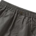 thumbnail image 6 of qucoqpe Boys Summer Casual Shorts Trendy Elastic Waist Comfy Straight Leg Loose Cuffed Hems Solid Color Buttons Shorts for Kids with Pockets, 6 of 7