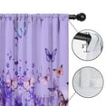 thumbnail image 4 of Blackout Kids Curtains,Purple Butterfly Flower Pattern Childrens Insulated Curtains Set Of 2,Bedroom Essentials,Toddler Room Decor 42"x54", 4 of 5