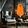 thumbnail image 4 of Halloween Ghost Decor 18" Hanging Ghosts Light up Kit Decor Warm LED Ghost Light Indoor Bedroom Wall Outdoor Party Garden Patio Front Porch Yard Scary Decoration Gifts,Orange, 4 of 9