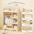 thumbnail image 5 of Curipeer Kids Dress up Storage with Mirror,Armoire Wardrobe Closet for Kids Room,Natural Wood Color, 5 of 9