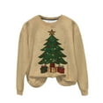 thumbnail image 4 of ABATAB Christmas Sweatshirt for Women Crewneck Long Sleeve Christmas Tree Print Cute Pullover Vacation Casual Trendy Outfits, 4 of 6