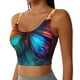 thumbnail image 2 of Fotbe Vibrant Rainbow Butterfly A Sujetador Deportivo Largo sin Aros para Mujer con Almohadillas y Soporte Medio, Transpirable y Absorbente, Camiseta Tipo Chaleco o Tank Top-Medium, 2 of 8
