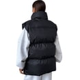 thumbnail image 4 of Gilet Matelassé Sans Manches à Col Montant pour Femmes avec Fermeture Éclair Complète, 4 of 10