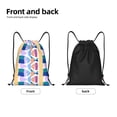 thumbnail image 4 of Drawstring Backpack, Men Ladies Waterproof Sports Backpack Gym Bag-Colorful Fish Swimming Pattern-Small Size, 4 of 8