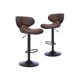 thumbnail image 1 of CangLong - Taburetes giratorios Ajustables, sillas con Respaldo y reposapi&eacute;s para Bar, Cocina, Comedor, Sala de Estar y Bar bistr&oacute;, Juego de 2, Color caf&eacute; Retro, 1 of 8