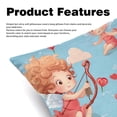 thumbnail image 2 of Cupid Velvet Bed Pillow Set with Unique Patterns in Sizes 16x16, 18x18, and 20x20 Inches - Includes 2 Chair Pillow Covers,Bed Pillow for Any Occasion, 2 of 6