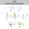 thumbnail image 2 of 7 Styles 500PCS Earring Backs for Studs, Clear Plastic Hypoallergenic Metal Rubber Silicone Earring Backs Bullet Clutch Stoppers Replacement Kits for Fish Hook Earring Studs Hoops, 2 of 7