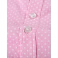 thumbnail image 6 of INSPIRE CHIC Men's Shirts Point Collar Short Sleeve Polka Dots Button Down Shirt 50 Pink, 6 of 7