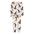 thumbnail image 6 of Women Two Piece Pajama Set Long Sleeve Halloween Pumpkin Ghost Bat Print Cozy Pajama Top and Long Pants Bottoms Relaxation Loungewear 2 Piece Outfits, 6 of 7