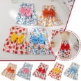 thumbnail image 2 of Robe de Princesse pour Chien Imprimée Été avec Nœud Papillon Bouton Mignon Chiot Chat Sk R0L1, 2 of 8