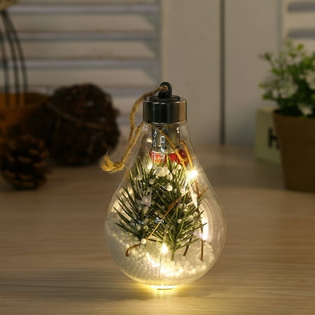 

Tiitstoy Christmas LED Transparent Christmas Ball Christmas Tree Pendant Glowing C