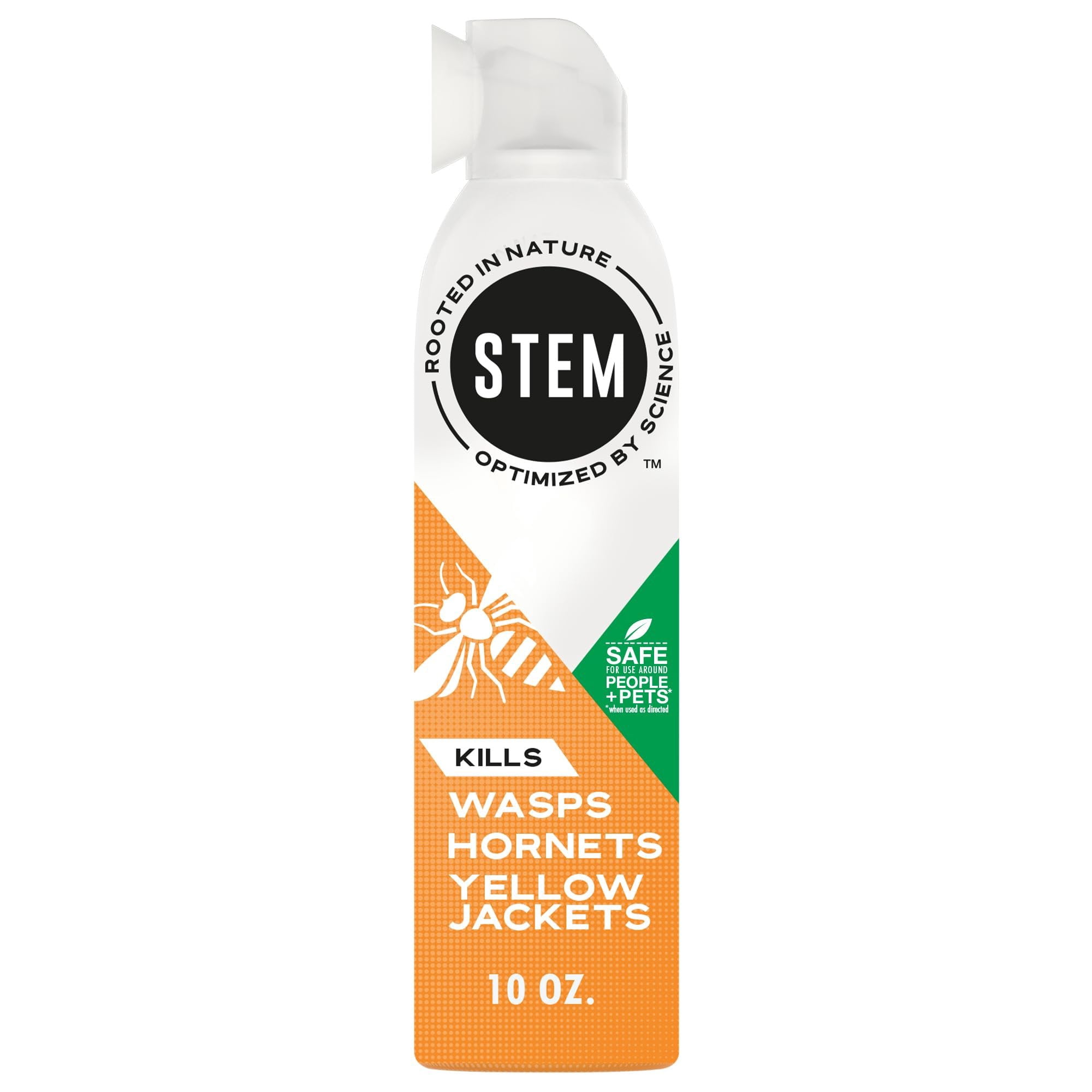 Stem Wasp, Hornet And Yellow Jacket Killer Spray - Plant-Based Outdoor Insecticide - 10 fl oz