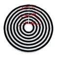 thumbnail image 1 of 1PC Black White Stripe Xmas Tree Skirt Short Plush Decorative Xmas Tree Mat, 1 of 4