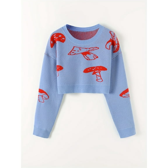 Unique Mushroom - Patterned Jacquard Niche Pullover