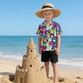 thumbnail image 6 of Dailycode Small Short Sleeve Button Down Shirts Laugh Cats Face Casual Shirt 3-10 Years, 6 of 9