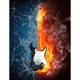 thumbnail image 1 of 5D DIY Full Drill Diamond Painting, Musical Instrument Guitar Diamond Embroidery Rhinestone Sticker Mosaic Home Decor, 40 x 50 cm, Unframed,FX6156,50x40cm, 1 of 7