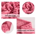 thumbnail image 2 of Ntbay Plush Flannel Fleece Twin Blanket, Soft Lightweight Fuzzy Luxury Bed Blanket for Couch Sofa Bed All Seasons, 60"x80", Coral Pink, 2 of 5