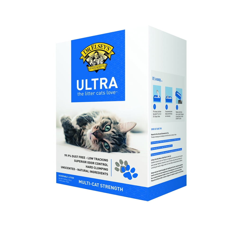 Dr. Elsey's Precious Cat Ultra Unscented Clumping Clay Cat Litter, 20lb