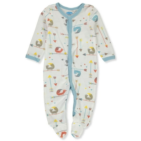 Bon Bebe Boys' Fox Footed Coveralls - white/multi, 6 - 9 months (Newborn)