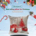 thumbnail image 2 of Funda de almohada de tiro de Navidad Funda de almohada decorativa para el hogar Funda de cojín de lino GeweYeeli HA001499-05, 2 of 7