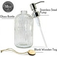 thumbnail image 2 of UniVerse 18 Oz Clear Glass Soap Dispenser with Rust Proof Stainless Steel Pump, Refillable Liquid Hand soap Dispenser for Bathroom, Premium Kitchen Soap Dispenser (Clear)., 2 of 14