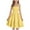 Yellow, variant on Nskgu Girl's Smocked Ruched A Line Swing Dress Layered Tie Shoulder Flowy Cami Dress for Teens