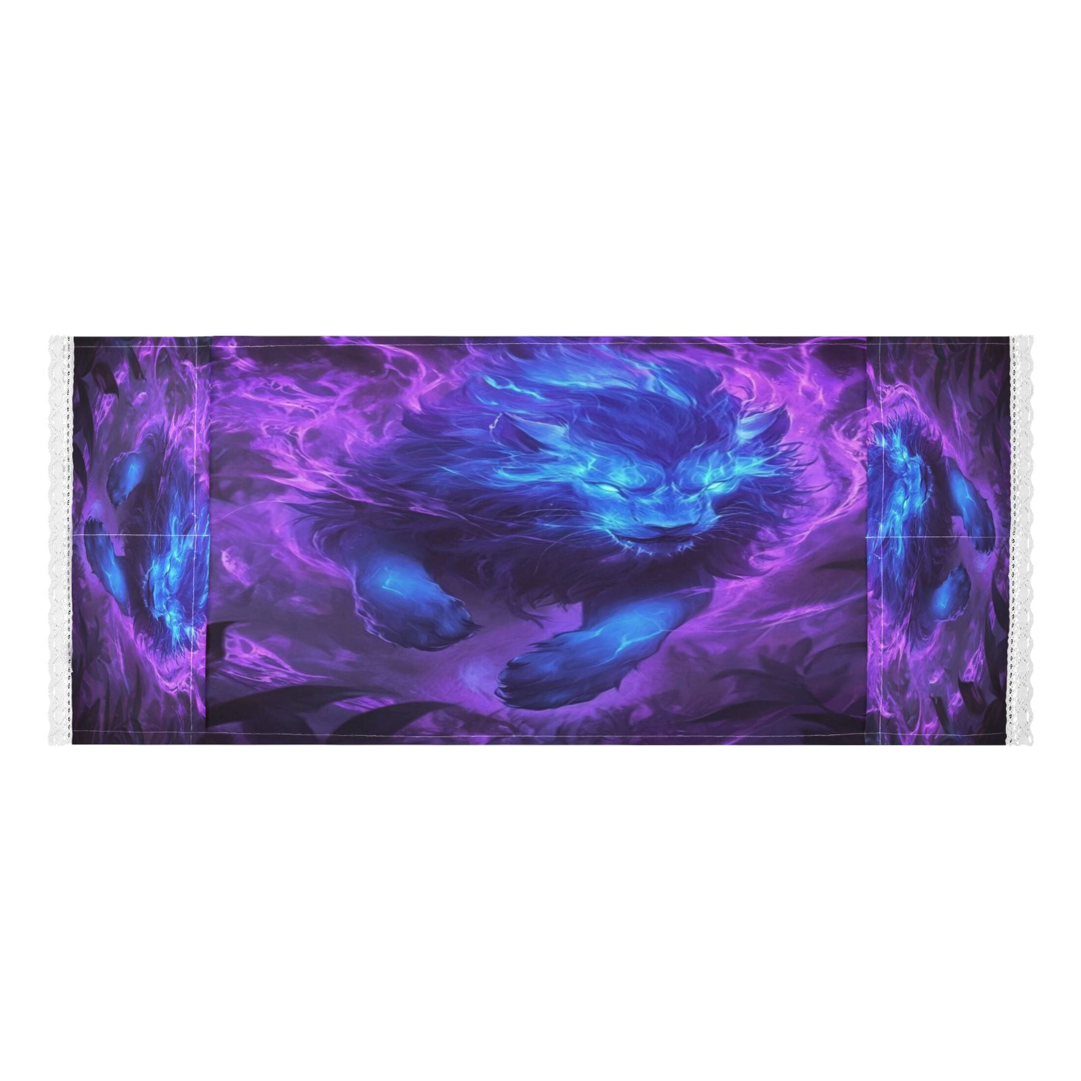 WOBOGO Purple Light Blue Lion Washing Machine Cloth Dryer Refrigerator Top Cover Protective Non-Slip Mat For Kitchen Laundry