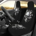 thumbnail image 3 of KAKALAD Skull Rose Flower 03 Car Seat Covers Set Vehicle Front Seats Protector 2 Pcs, 3 of 9