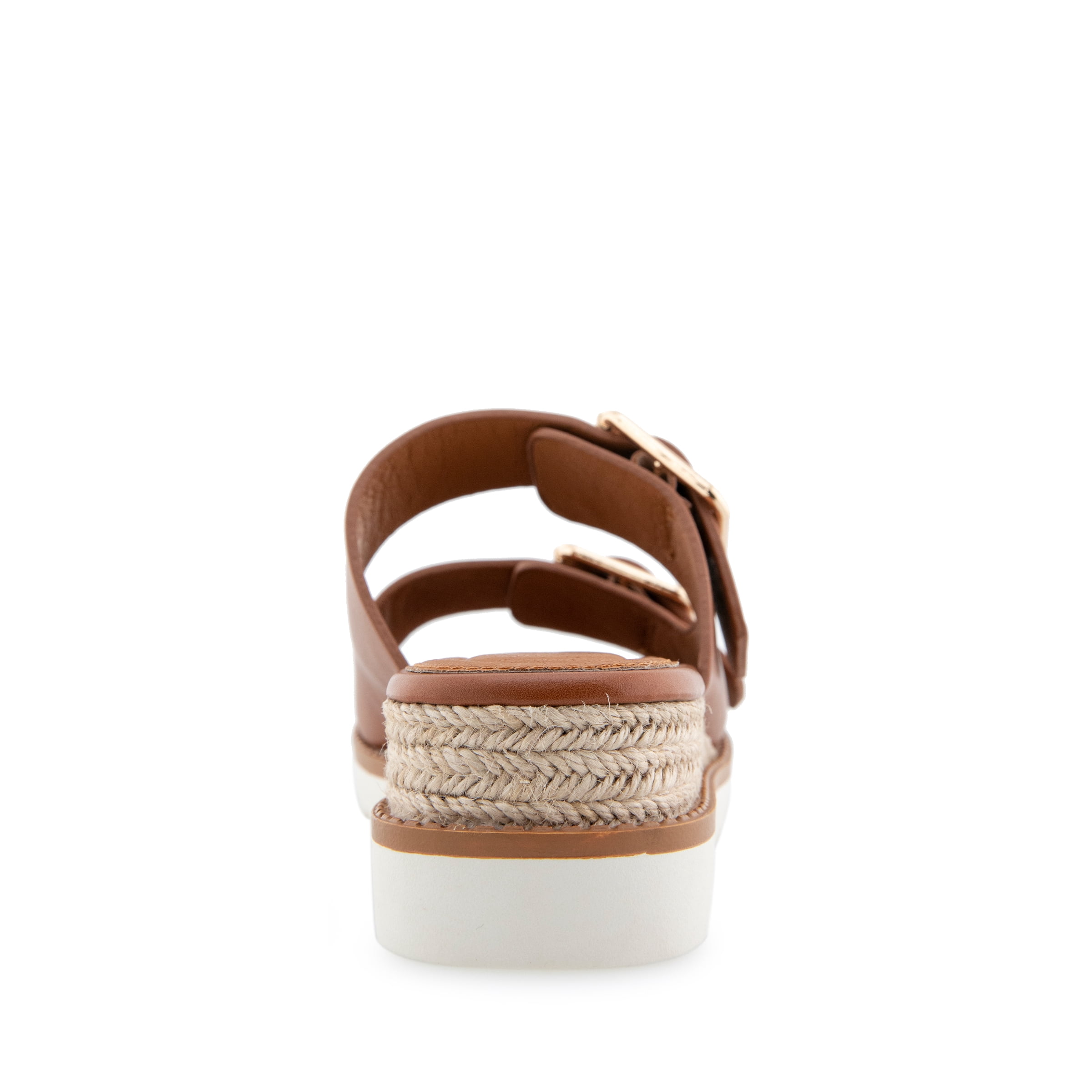 Alexis Bendel Ladies Tan Vachetta Leather Wedge Sandals Size 7.5