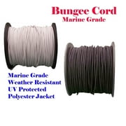 1/8" x 60 Ft (20 Yards) Black or White Premium Marine Grade Bungee Shock Stretch Cord UV Resitance Heavy Duty for boat Kayak
