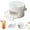 White, variant on Ice Cube Tray with Lid & Bin, 25 Cube Ice Maker with Handle, Double-Layer Ice-Making Box, Ice Trays for Freezer Ice Container, Ice Bucket Storage Box, Reusable Ice Mold for Whiskey, 6.89×6.89 in,A