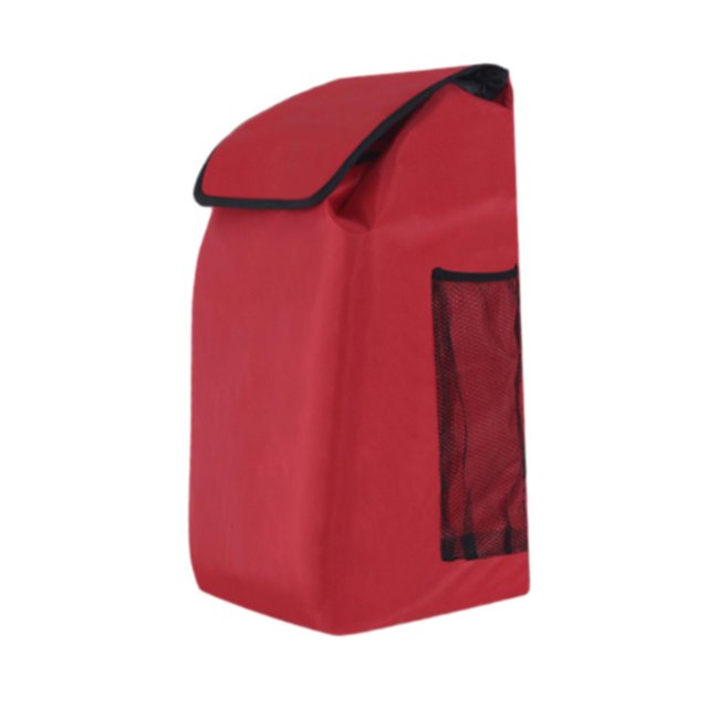 relayinert Sac de Chariot de Courses Grande Capacité Sac de Remplacement Imperméable Rouge 55x34x24cm