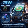 thumbnail image 3 of 2026 New Cool Car Wireless Fast Charging Holder, Smart 2-in-1 Car Rotating Mobile Phone Holder & Wireless Charger, 15W Fast Charging, Motorized 90° Rotating, Smart Sensor Charger Mount (Black), 3 of 7