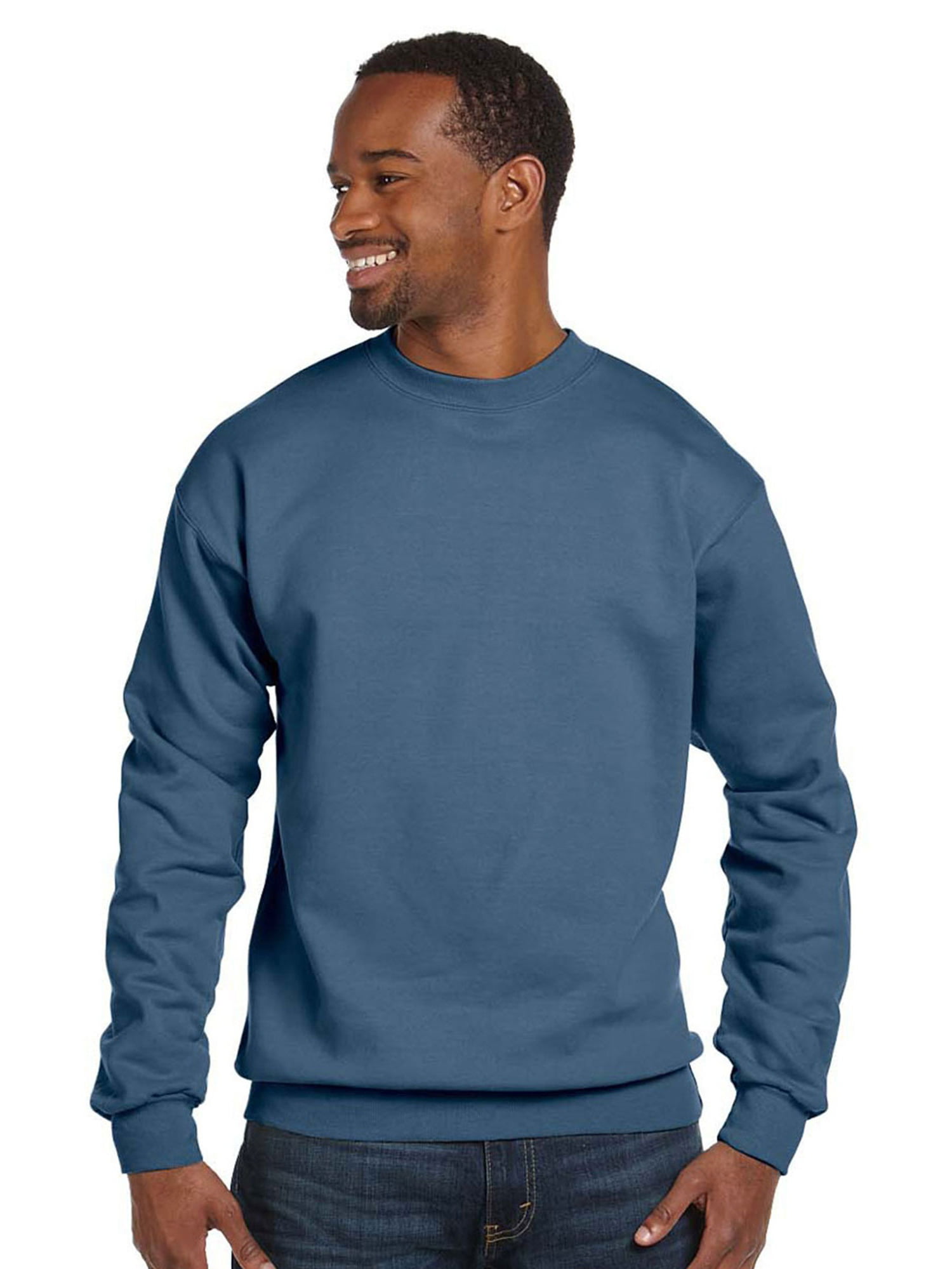 Hanes - Hanes Mens ComfortBlend Crewneck Sweatshirt, Denim Blue, Medium ...