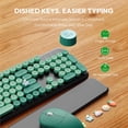 thumbnail image 3 of Wireless Keyboard & Mouse Set – Retro Round Keycaps, Detachable Wrist Rest, 2.4GHz Cordless Connection for Mac/Windows/PC, 3 of 8