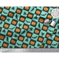 thumbnail image 3 of Soimoi Rayon Fabric Pumpkin,Cat & Bat Halloween Print Sewing Fabric Yard 56 Inch Wide, 3 of 3