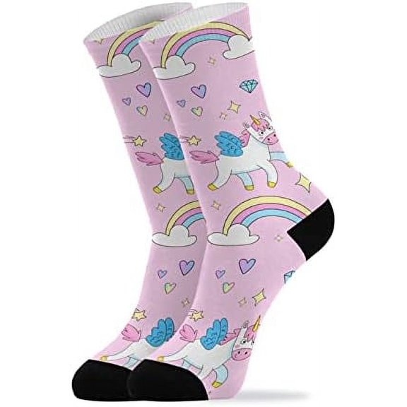 Coolnut Cute Unicorn Socks Winter Warm Socks Fashion Print Socks Novelty Casual Socks for Men Women( 1 Pack)