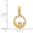 thumbnail image 5 of 14K Yellow Gold Claddagh Pendant Irish Jewelry, 5 of 5