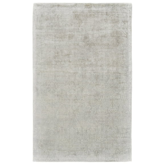 Feizy Nadia Transitional Solid, Ivory/Gray/Tan, 5' x 8' Area Rug Sheen Handmade Casual Design Carpet for Living Dining Bed Room