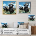 thumbnail image 4 of Designart "Highland Brown Yaks in Mountain Charm III" Animals Framed Wall Art - Brown Yaks Bedroom Framed Canvas Wall Art, 4 of 6