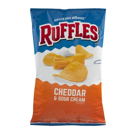 Ruffles Potato Chips Cheddar & Sour Cream, 8.5 OZ - Walmart.com