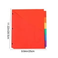 thumbnail image 3 of Jpxdew Binder Refill Pages for Office School Document Storage,Frosted Waterproof Plastic,6 Pages Multicolor, 3 of 7