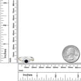 thumbnail image 6 of Gem Stone King 925 Sterling Silver Black Onyx and White Lab Grown Diamond 3 Stone Engagement Ring for Women (0.45 Cttw, Gemstone December Birthstone, Size 7), 6 of 6