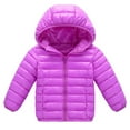 thumbnail image 2 of ATOGUTA Toddler Boy Winter Jacket Zip Hoodie Keep Warm Winter Jacket Down Clothing Purple, Size 2T-8, 2 of 4