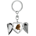 thumbnail image 1 of Animal break Paper shock The Lion Llavero de alas de ángel en forma de corazón, 1 of 3