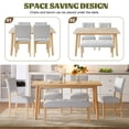 thumbnail image 5 of Retro Dining Table, Kitchen Room Table for 6, Minimalist Rectangular Dinette Table for Dining Room and Kitchen, Rubberwood Legs, 5 of 7